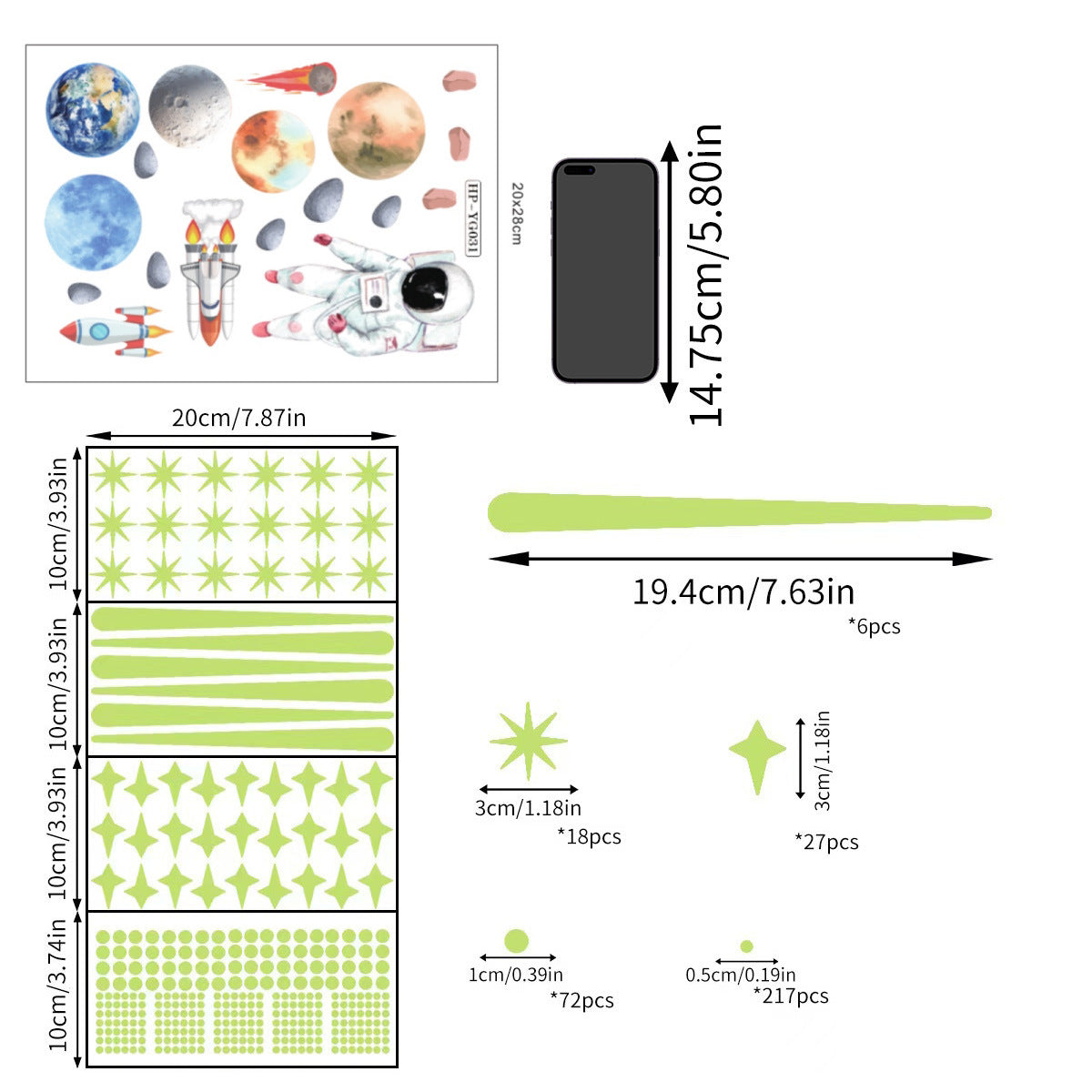 Luminous wall stickers