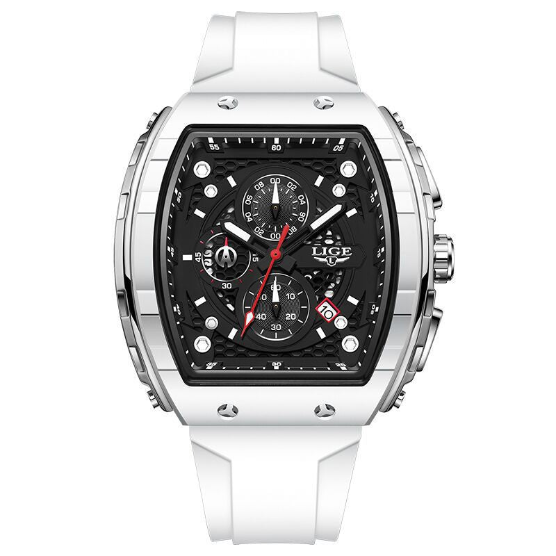 Luminous waterproof calendar six-hand business wristwatch