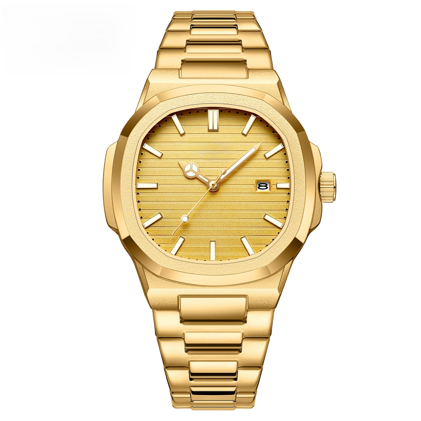 Luminous waterproof steel quartz watch