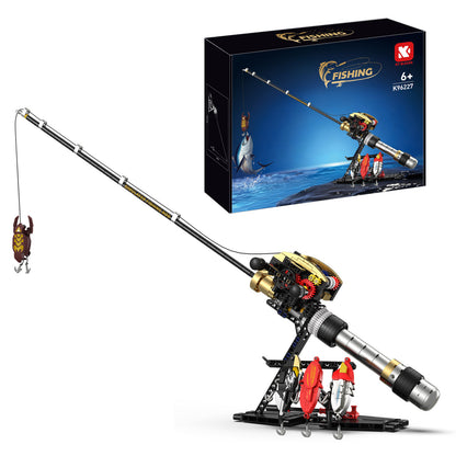 Lure Fishing Rod Building Block Model with Spinning Reel