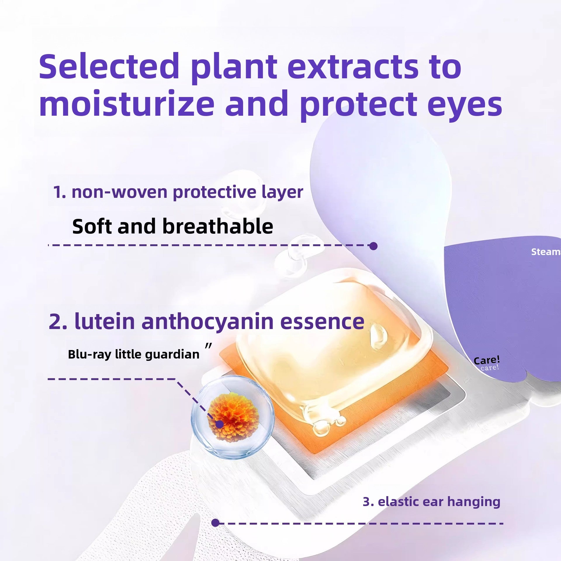 Lutein Steam Eye Mask for Fatigue Relief