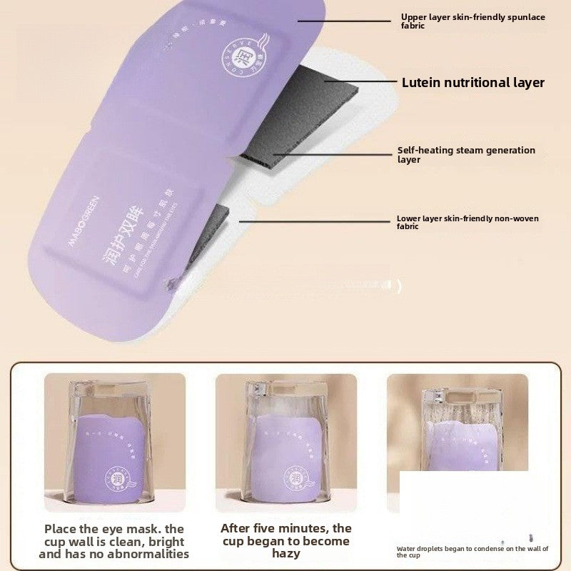 Lutein vapor eye mask for eyes