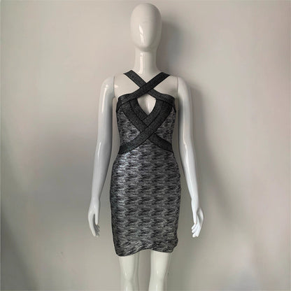 Luxury Bronzing Bodycon Dress