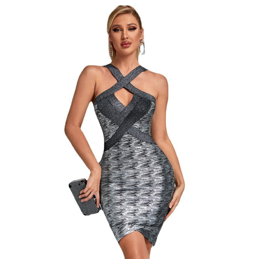 Luxury Bronzing Bodycon Dress