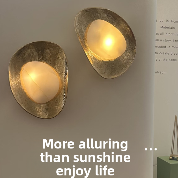 Luxury Copper Marble Wall Lamp