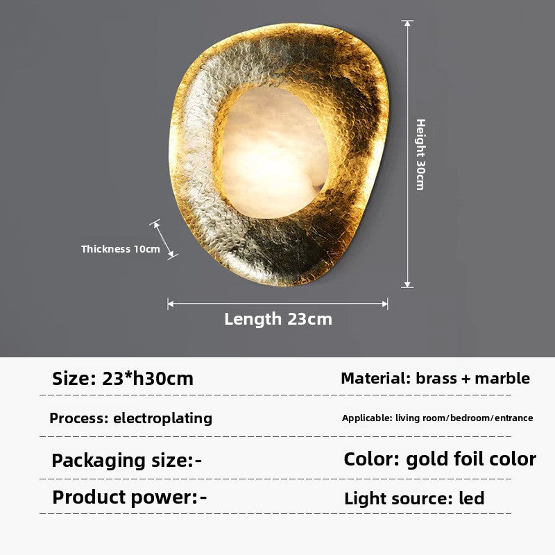 Luxury Copper Marble Wall Lamp