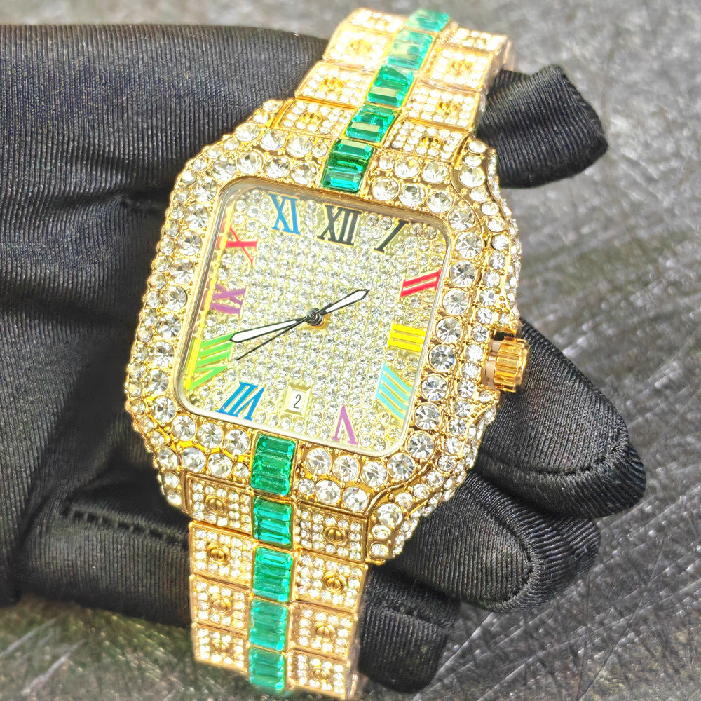 Luxury Diamond Quartz Watch