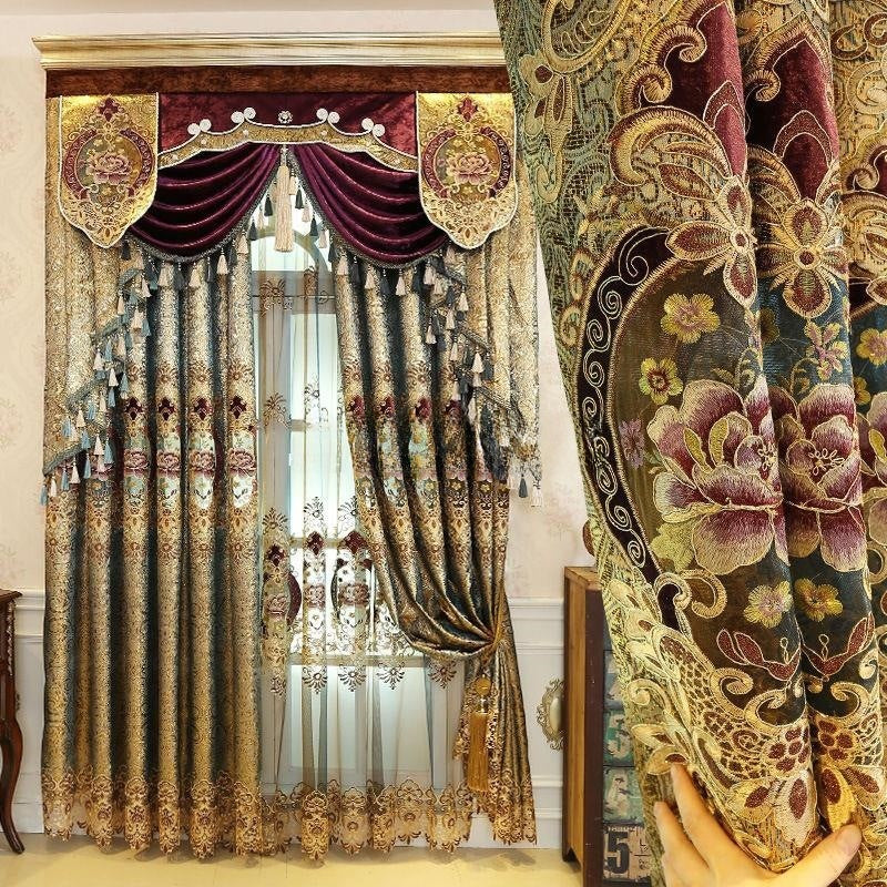 Luxury Embroidered Lace Curtain