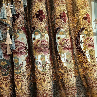 Luxury Embroidered Lace Curtain