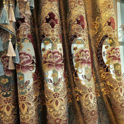 Luxury Embroidered Lace Curtain