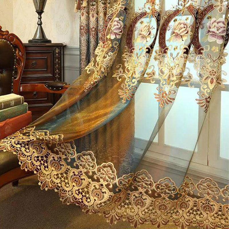 Luxury Embroidered Lace Curtain