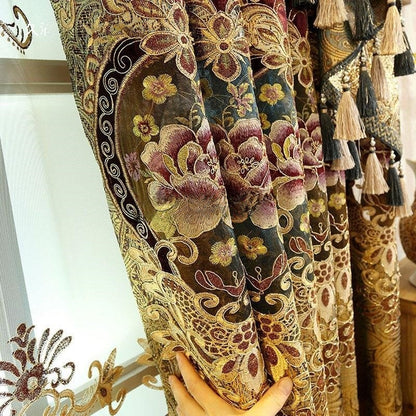 Luxury Embroidered Lace Curtain