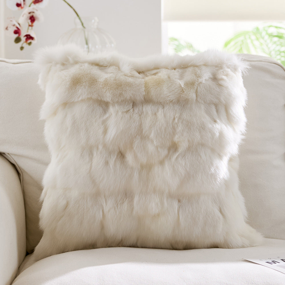 Luxury Faux Fur Pillow Cover with Insert