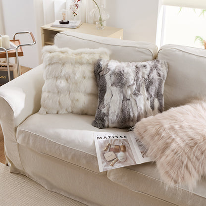 Luxury Faux Fur Pillow Cover with Insert
