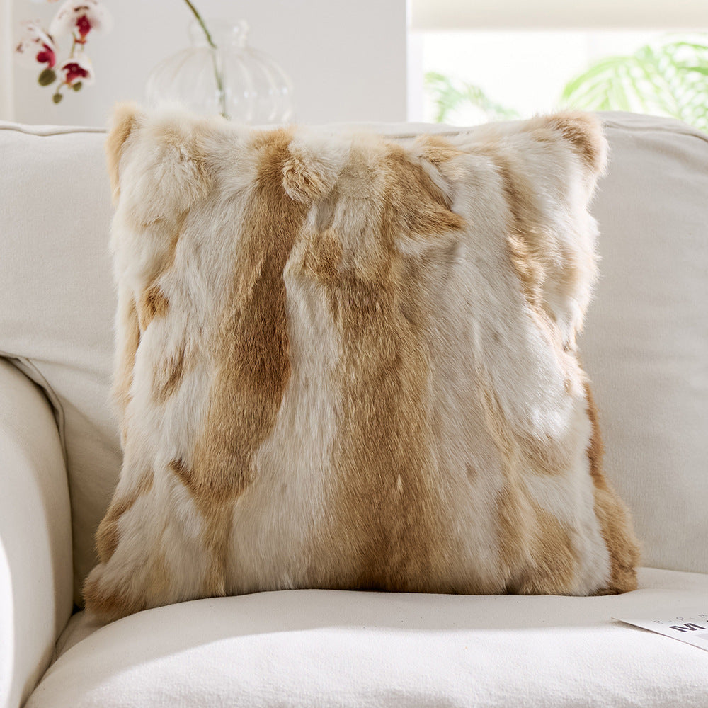 Luxury Faux Fur Pillow Cover with Insert