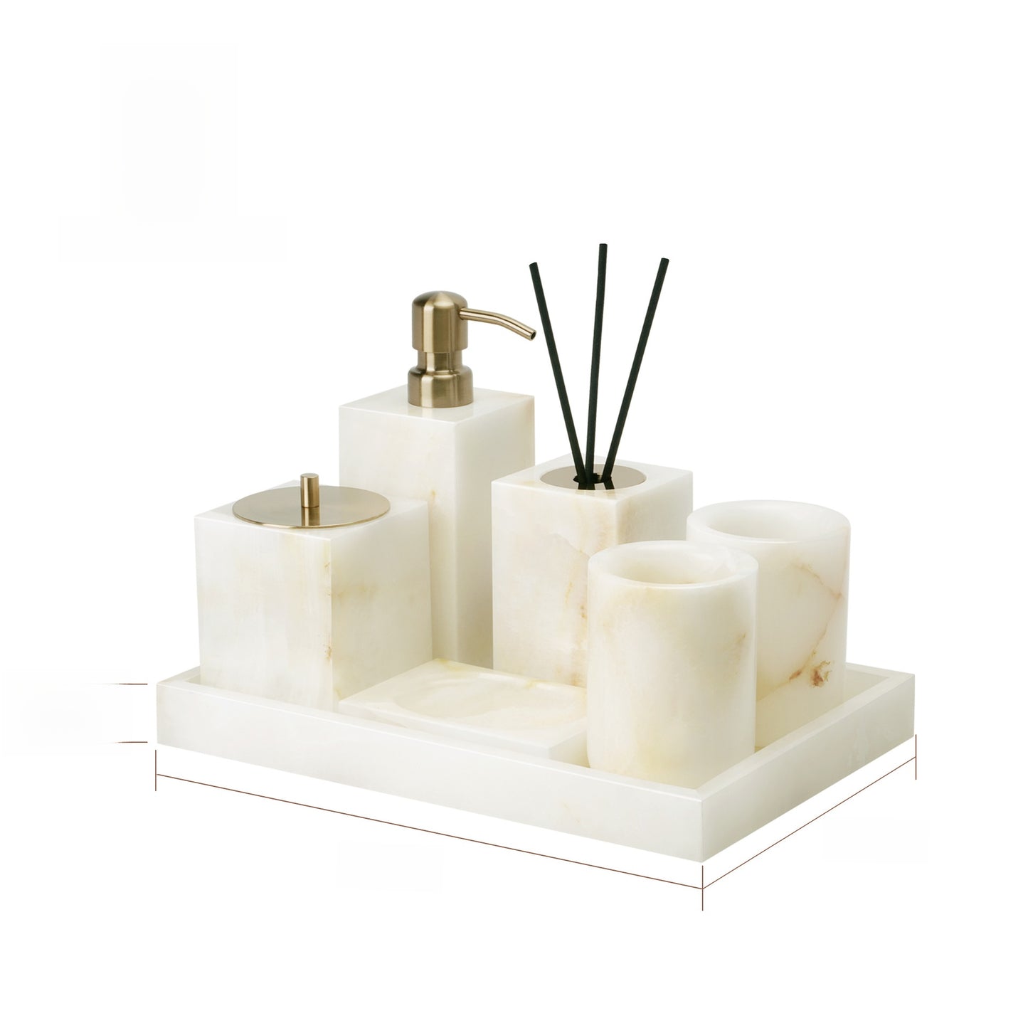 Luxury Marble Bathroom Accessory Set