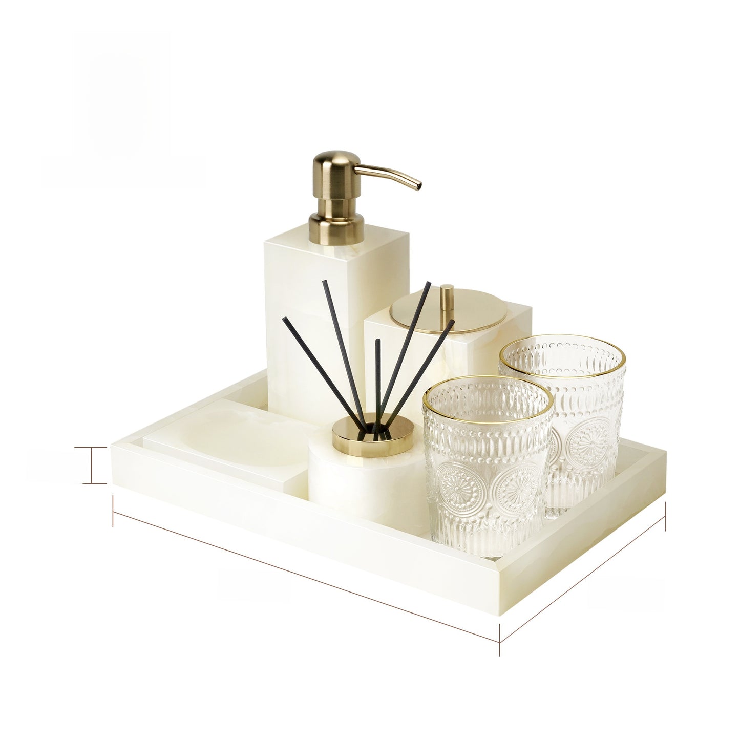 Luxury Marble Bathroom Accessory Set
