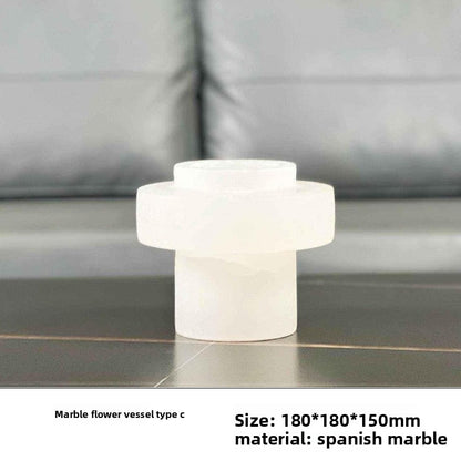 Luxury Marble Vase Flower Vessel Home Decor