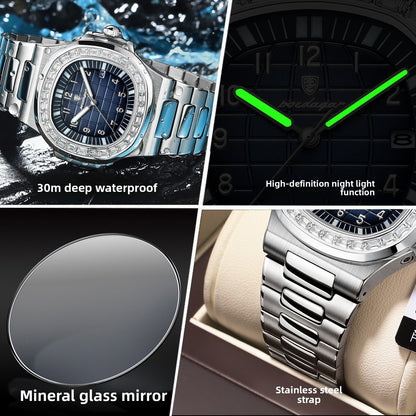 Luxury Mens Waterproof Luminous Quartz Watch
