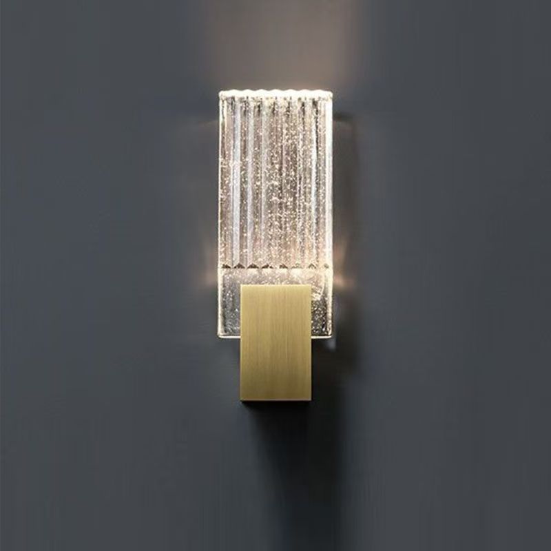 Luxury Minimalist Crystal Copper Wall Light