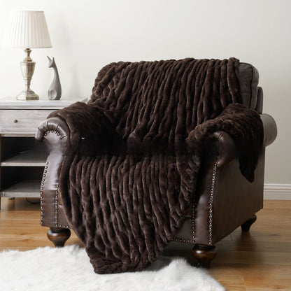 Luxury Rabbit Fur Plush Blanket