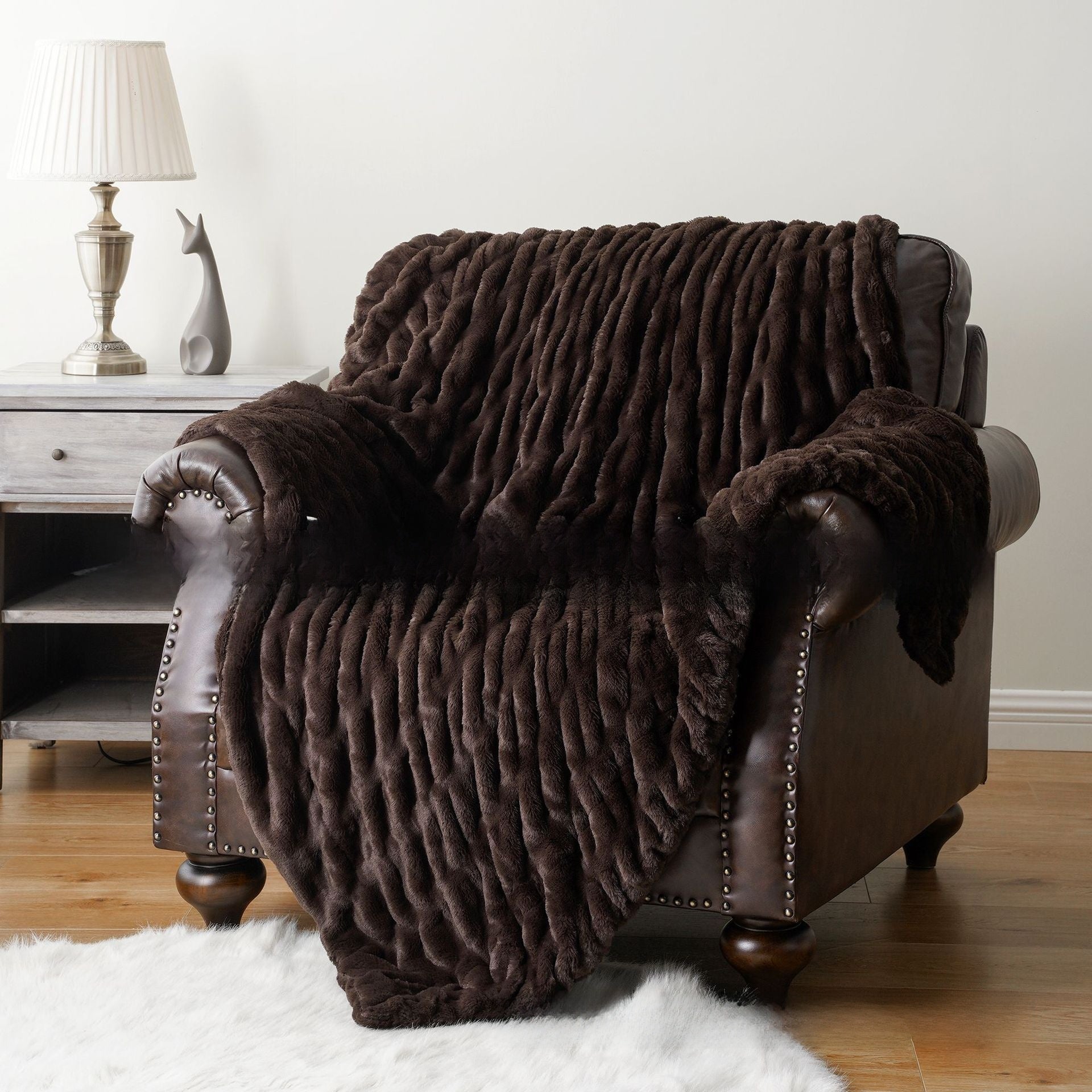 Luxury Rabbit Fur Plush Blanket