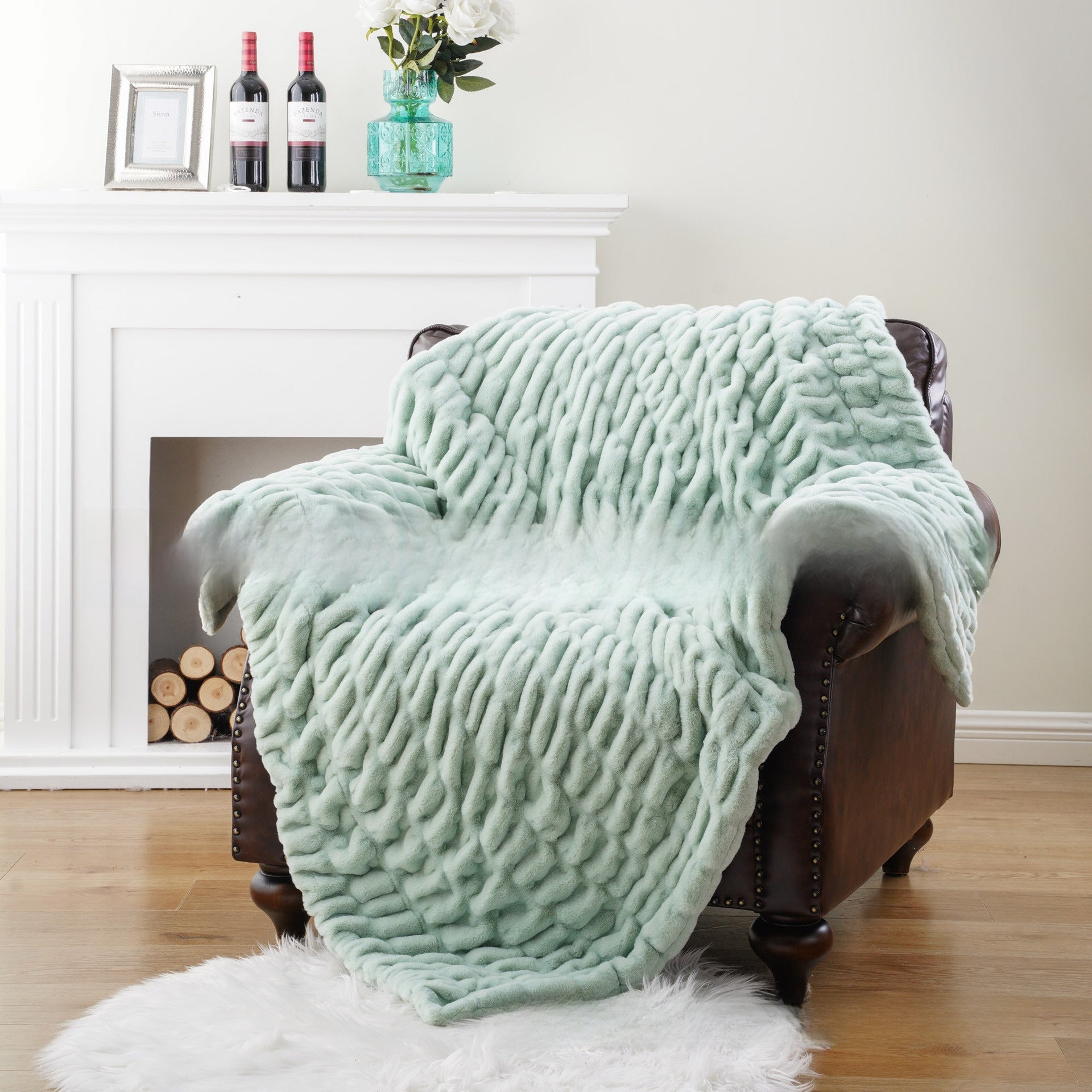 Luxury Rabbit Fur Plush Blanket