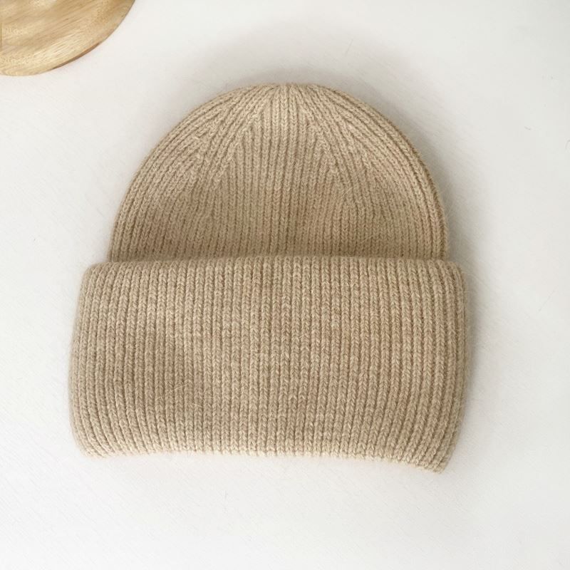 Luxury Rhinestone Angora Rabbit Fur Knitted Winter Hat