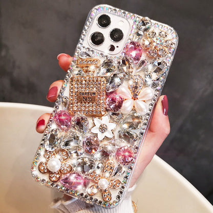 Luxury Rhinestone iPhone Case Perfume Bottle Design
