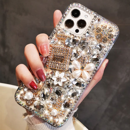 Luxury Rhinestone iPhone Case Perfume Bottle Design