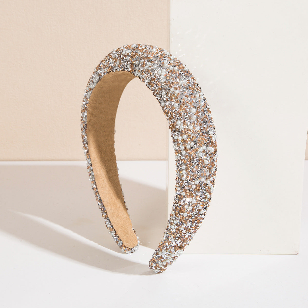 Luxury Rhinestone Pearl Headband for Women