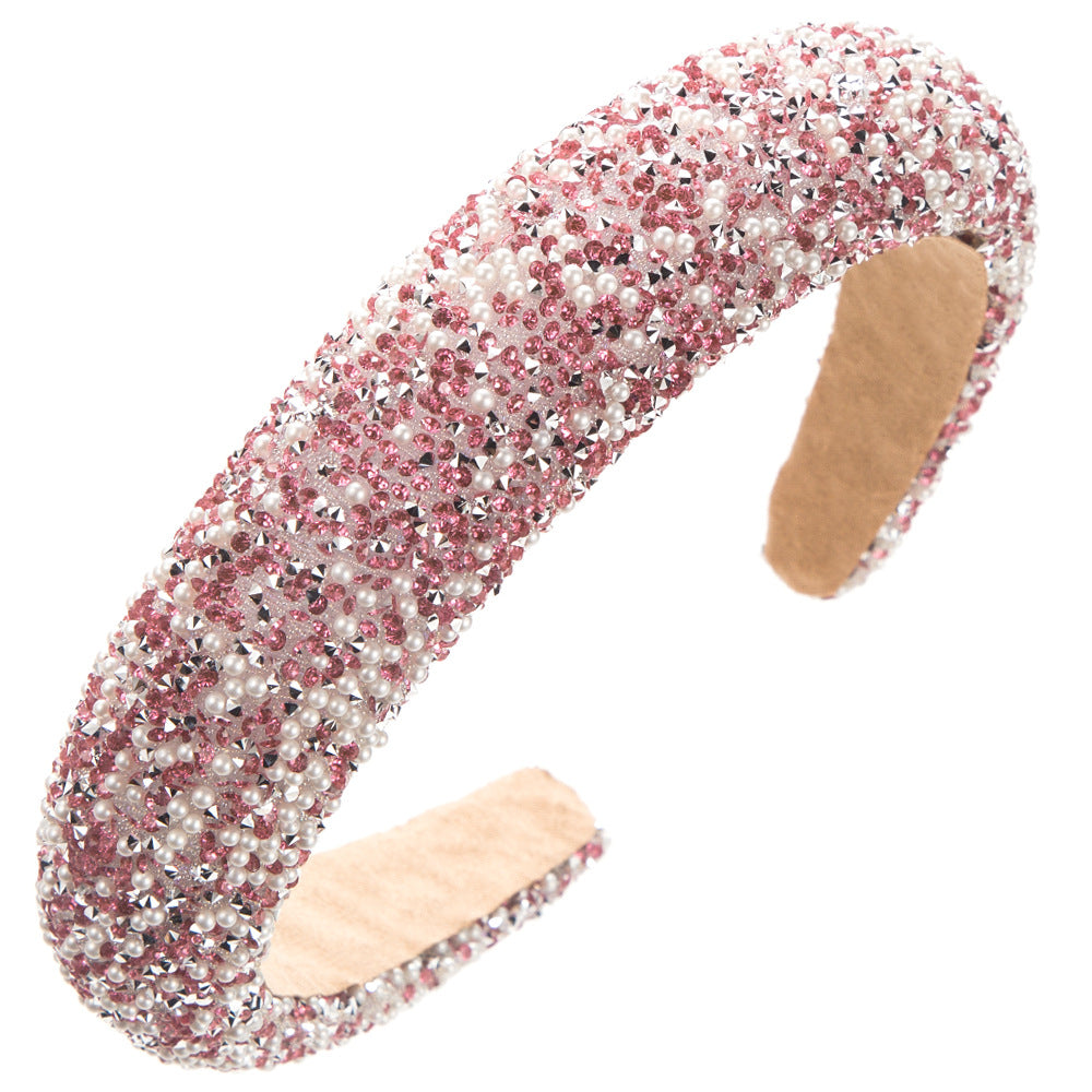 Luxury Rhinestone Pearl Headband for Women