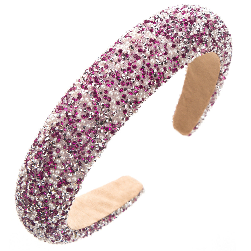 Luxury Rhinestone Pearl Headband for Women