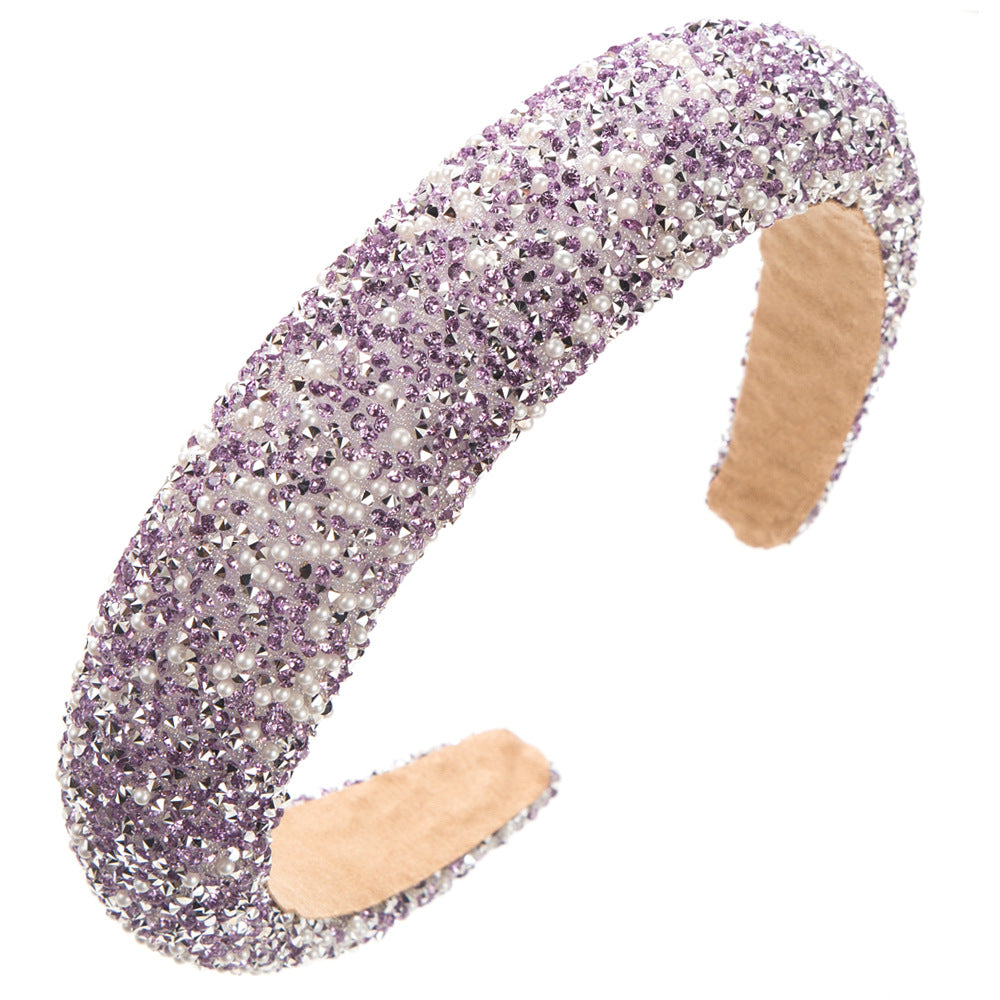 Luxury Rhinestone Pearl Headband for Women