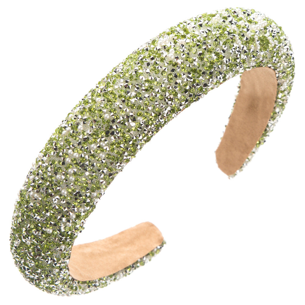 Luxury Rhinestone Pearl Headband for Women