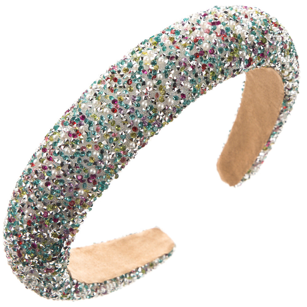 Luxury Rhinestone Pearl Headband for Women