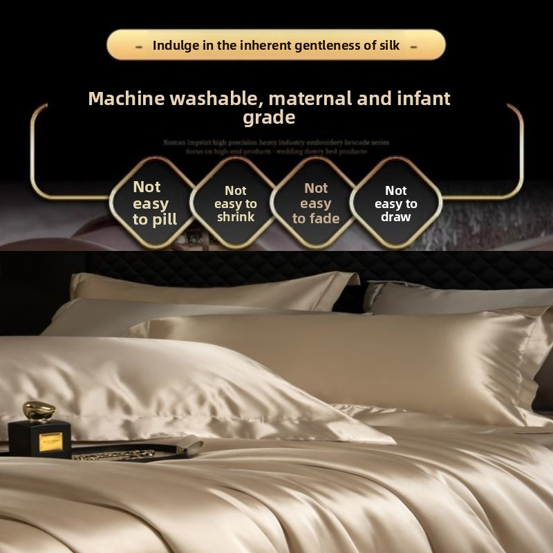 Luxury Silk Four-Piece Bedding Set
