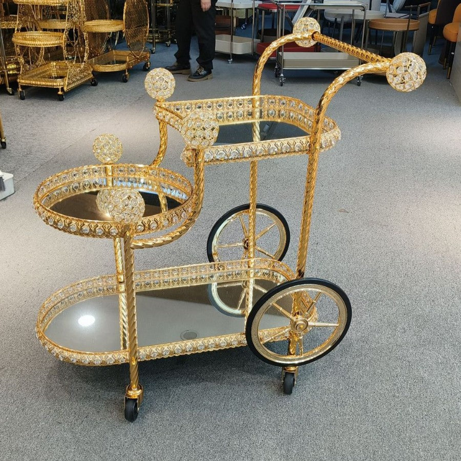 Luxury Three-Tier Service Trolley