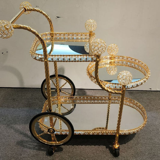 Luxury Three-Tier Service Trolley