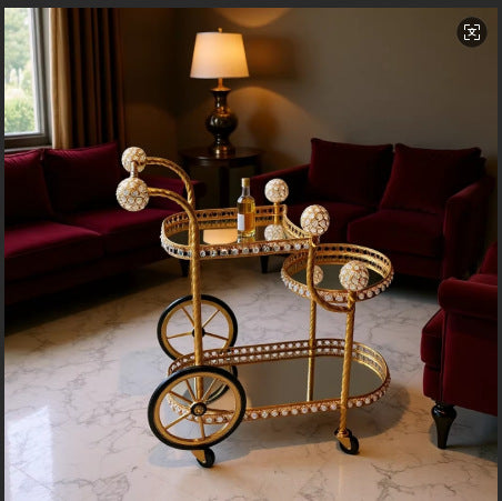 Luxury Three-Tier Service Trolley
