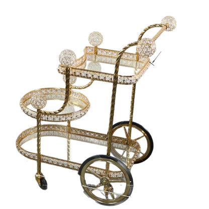 Luxury Three-Tier Service Trolley