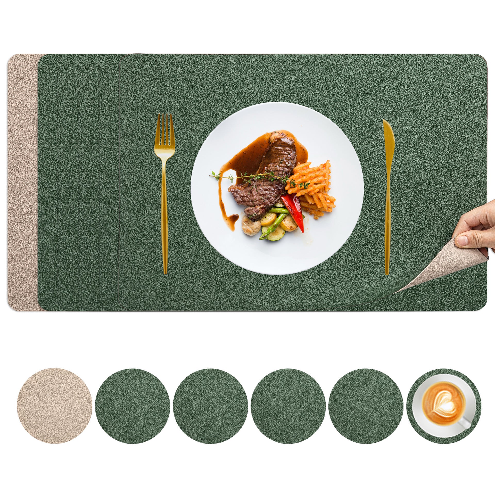 Lychee-patterned double-sided placemats