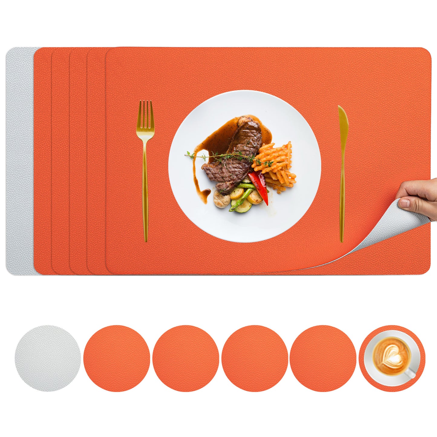 Lychee-patterned double-sided placemats