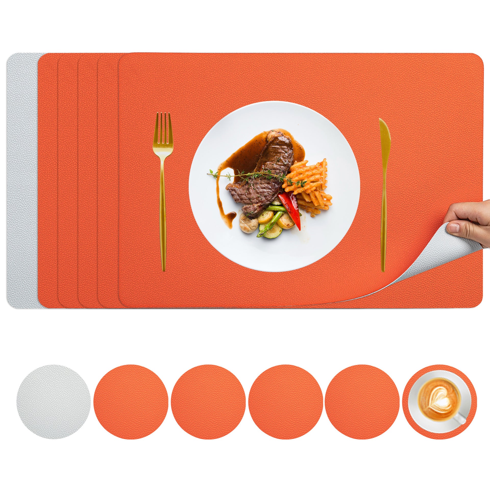 Lychee-patterned double-sided placemats