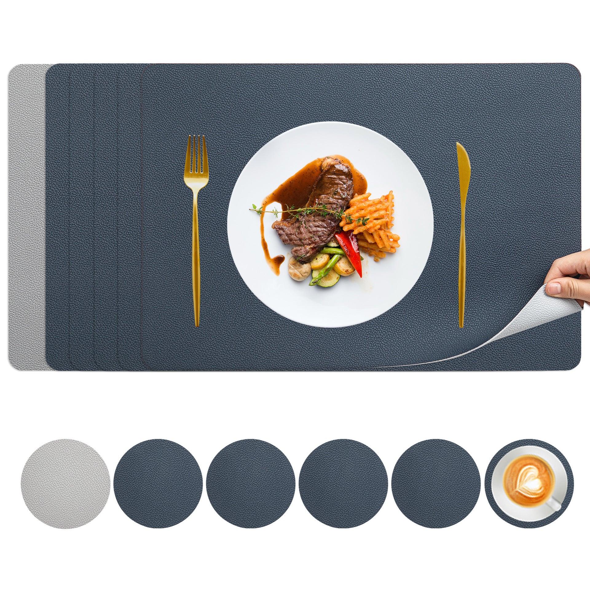 Lychee-patterned double-sided placemats