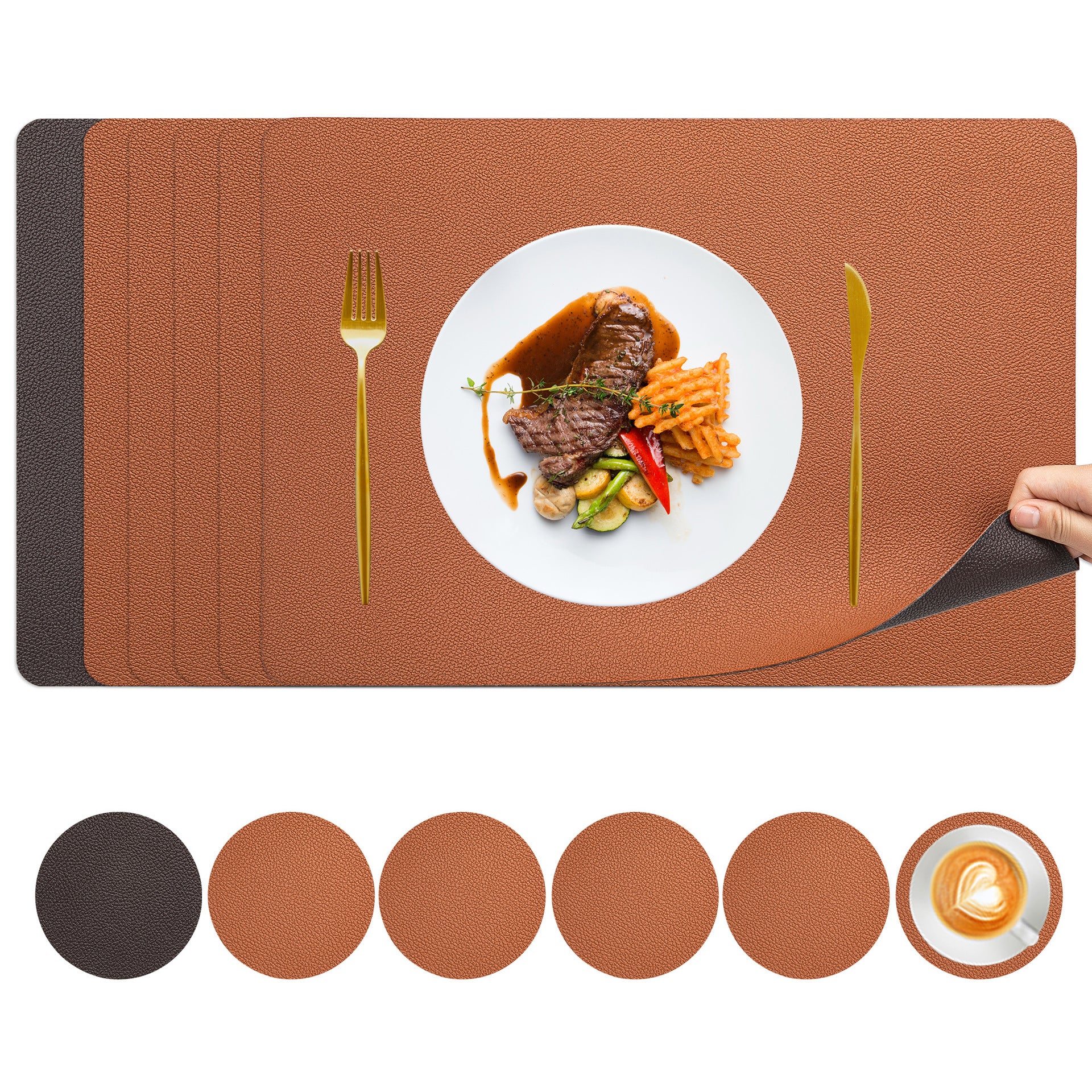 Lychee-patterned double-sided placemats