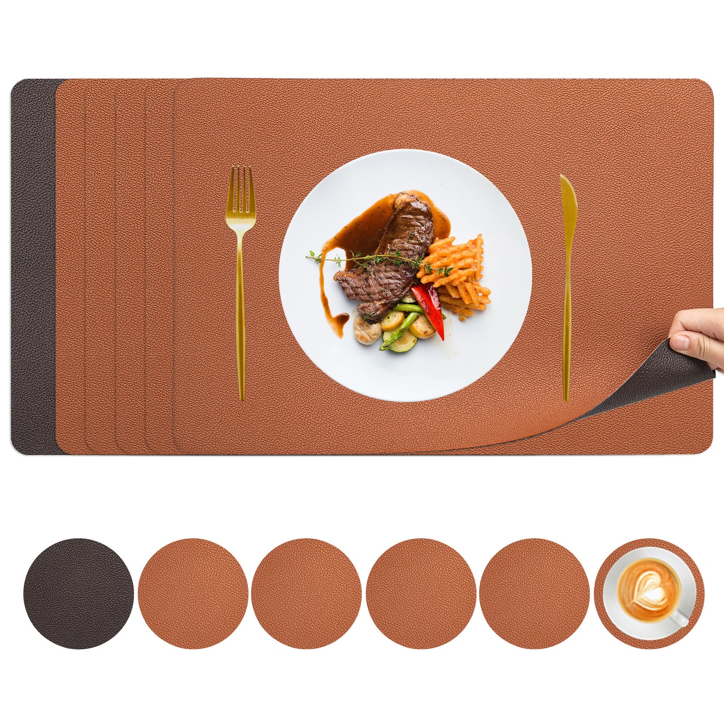 Lychee-patterned double-sided placemats