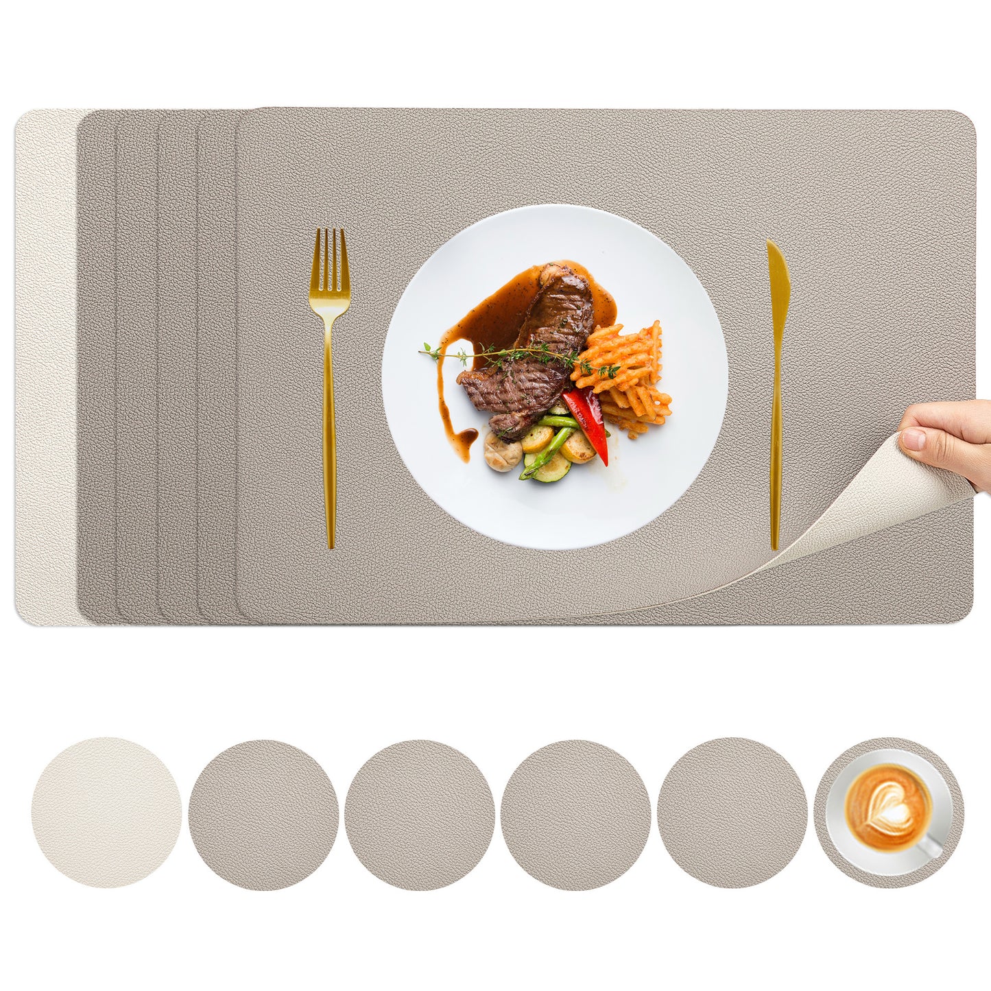 Lychee-patterned double-sided placemats