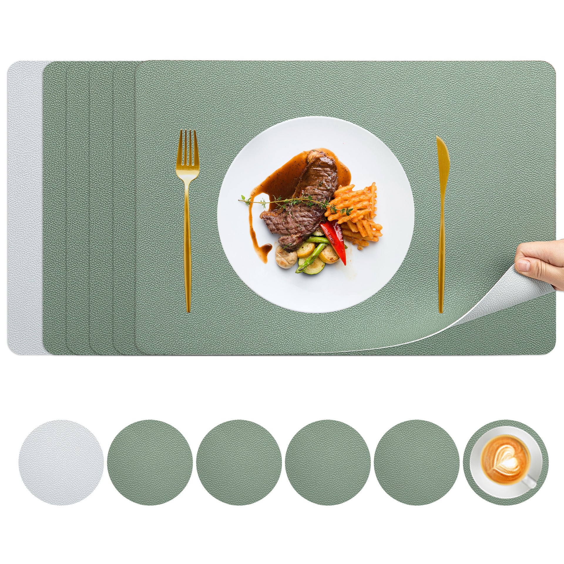 Lychee-patterned double-sided placemats
