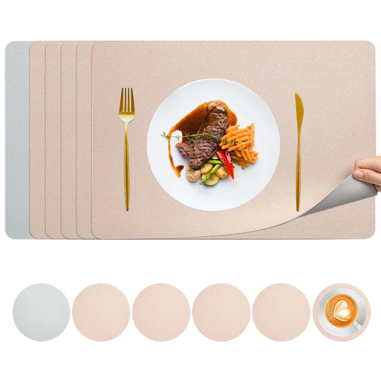 Lychee-patterned double-sided placemats